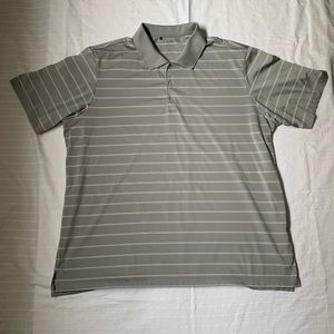 Men’s Adidas Puremotion Golf Polo. Size XXL. Gray with White Stripes.